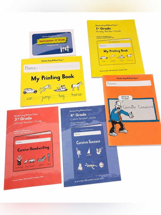 Handwriting Without Tears Other - Handwriting Without Tears Teacher Guide & Workbook Bundle K-5 Printing & Cursive